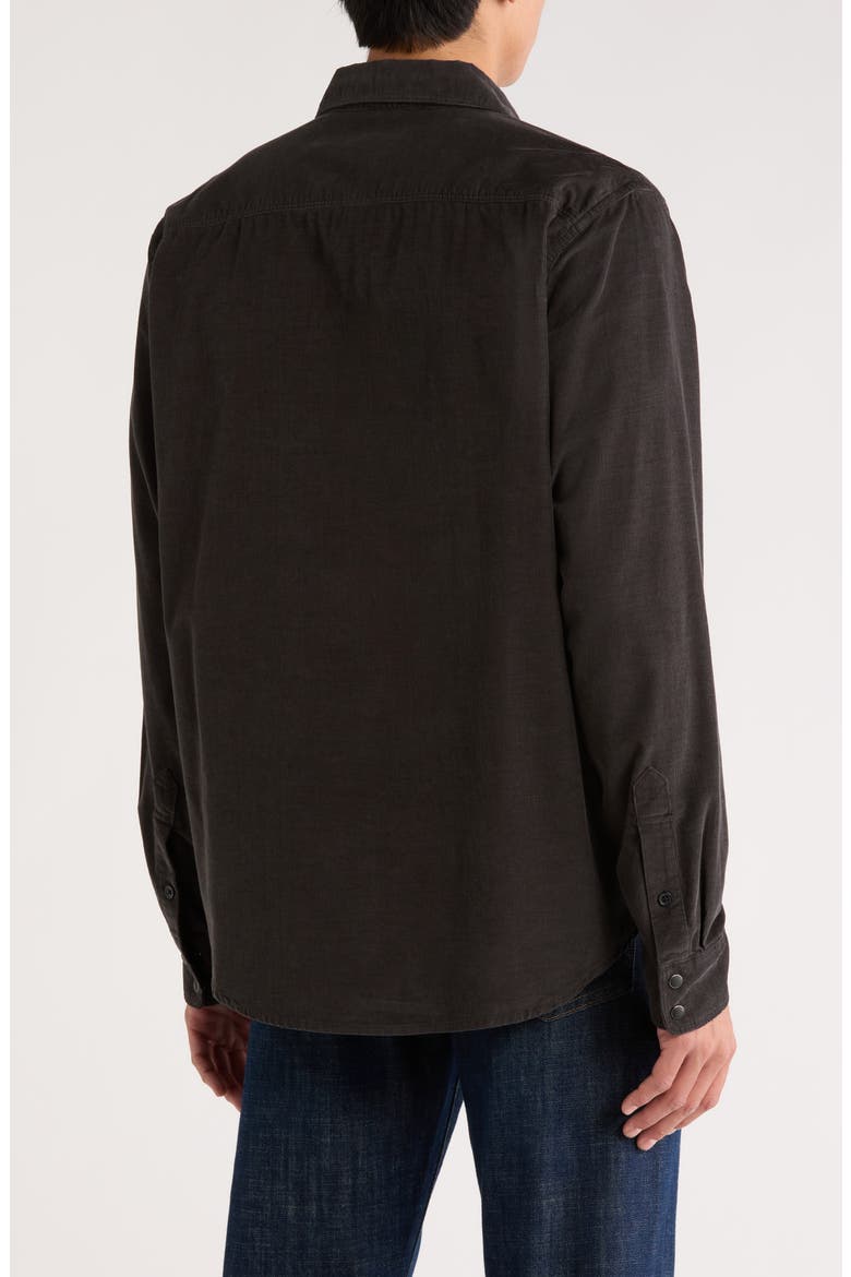 Western Corduroy Shirt, Alternate, color, PIRATE BLACK