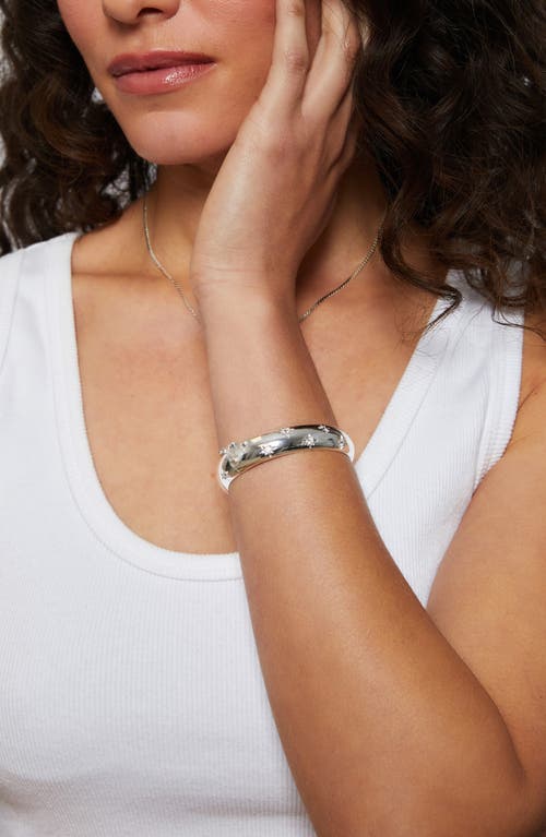 Miranda Frye Celeste Cubic Zirconia Cuff Bracelet In Metallic