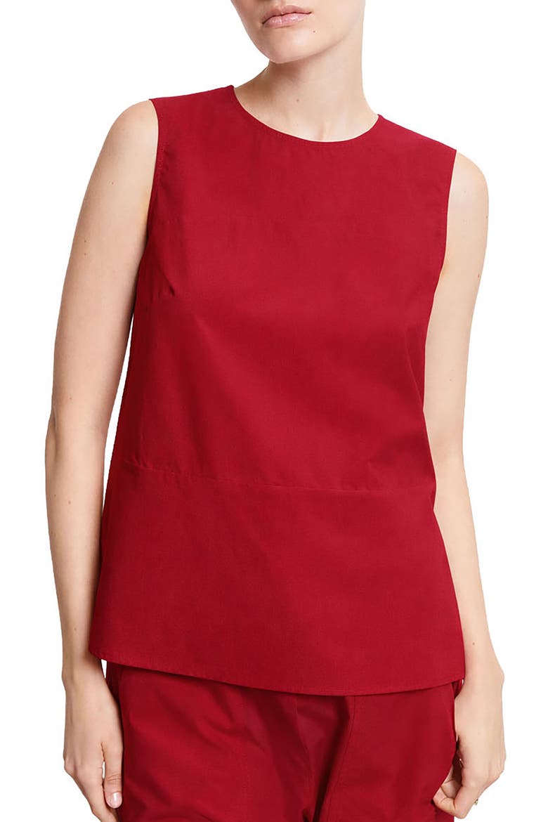 Poplin Top, Main, color, Red