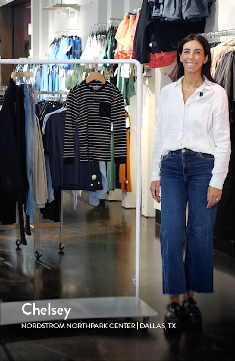 Kids' Stripe Waffle Pocket Henley, sales video thumbnail