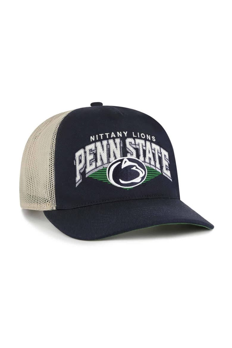 Men's '47  Navy Penn State Nittany Lions Pomona Mesh Hitch Adjustable Trucker Hat, Alternate, color, Navy
