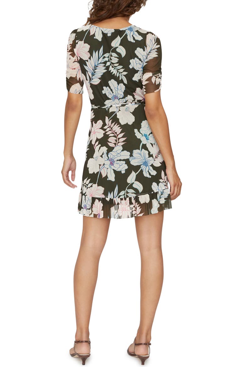 Foxy Lady Floral Wrap Dress, Alternate, color, TROPIC PUNCH