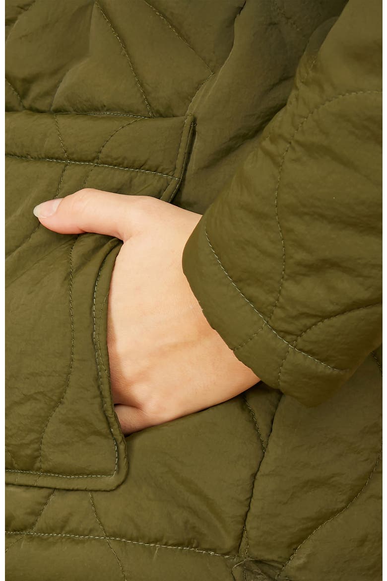 Short Quilted Jacket, Alternate, color, Green