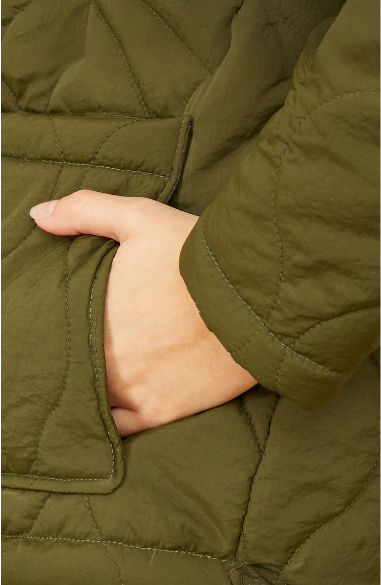 Yumi Short Quilted Jacket, Alternate, color, Green