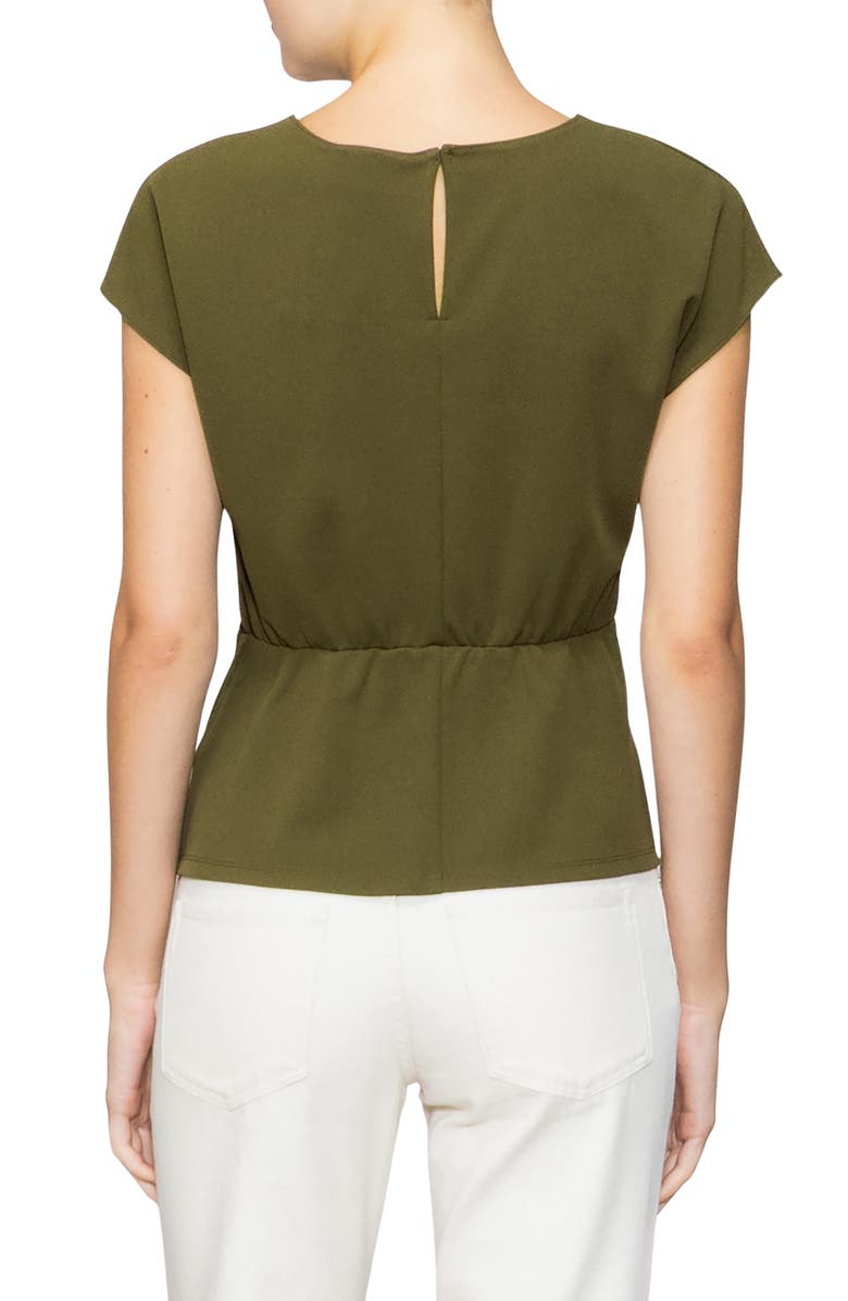 MELLODAY Techno Side Cinch Top, Alternate, color, Olive