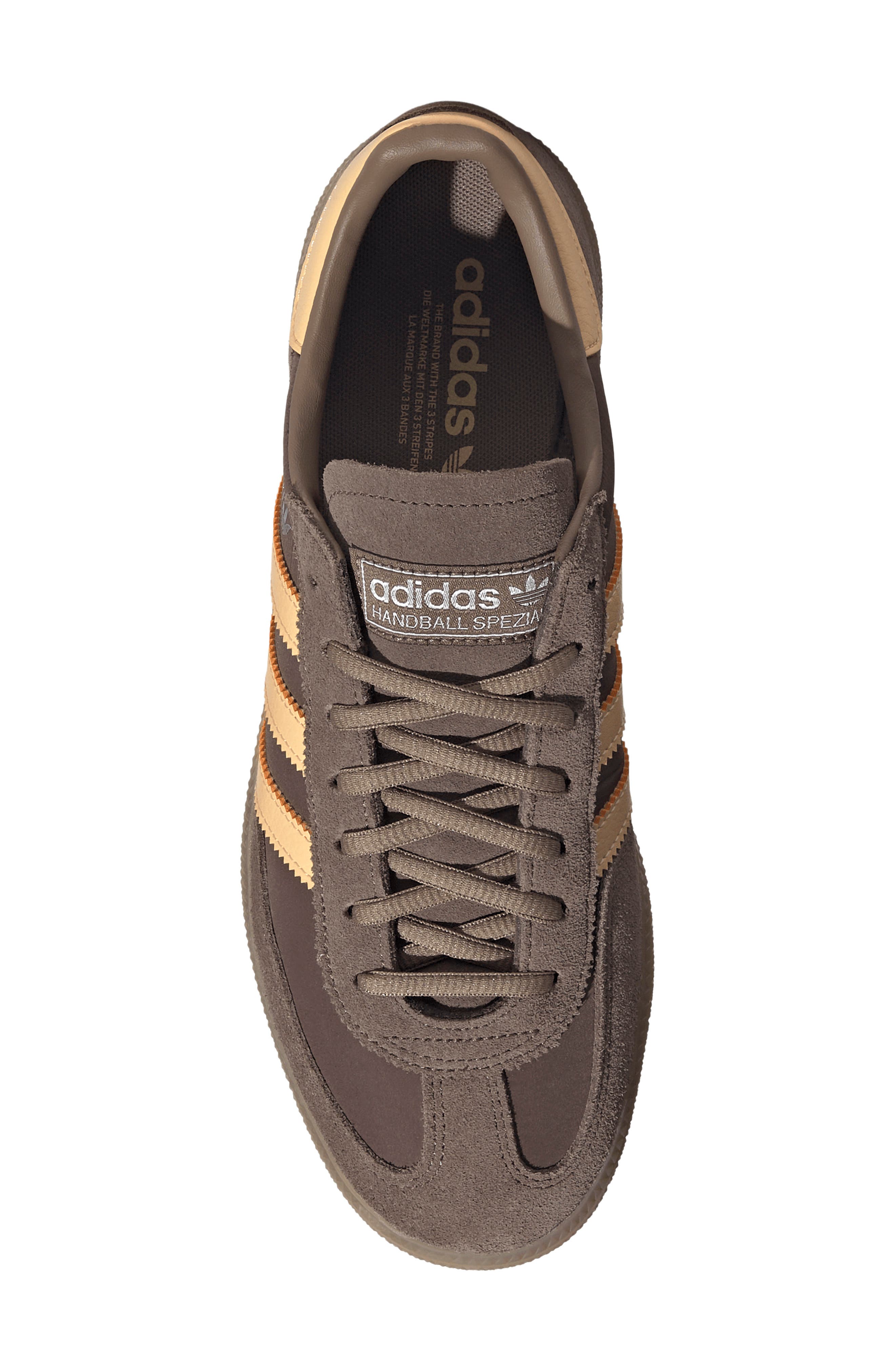 Gender Inclusive Handball Spezial Sneaker, Alternate, color, EARTH STRATA/ AMBER/ GUM