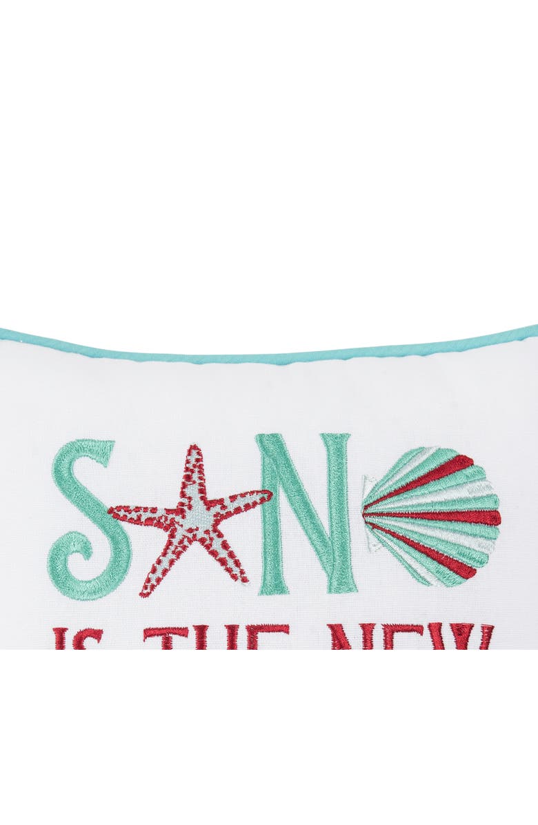 C&F Home Sand Is The New Snow Small Christmas Accent Pillow, 10" x 10", Alternate, color, White