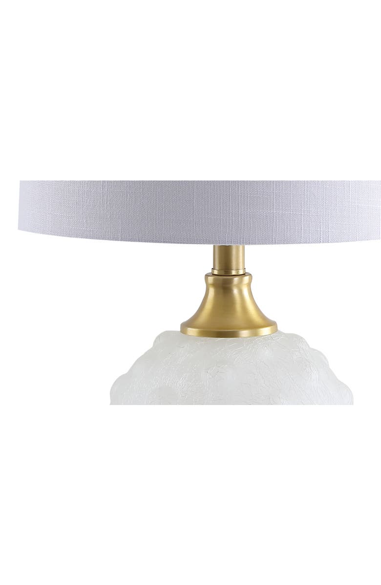 JONATHAN Y Ilsa Dotted Glass/Metal LED Table Lamp, Alternate, color, White/Brass Gold