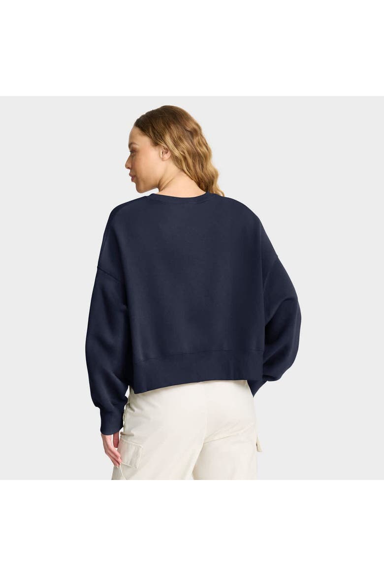 Women's Nike Navy Michigan Wolverines Oversized Phoenix Arch Pullover Sweatshirt, Alternate, color, Navy