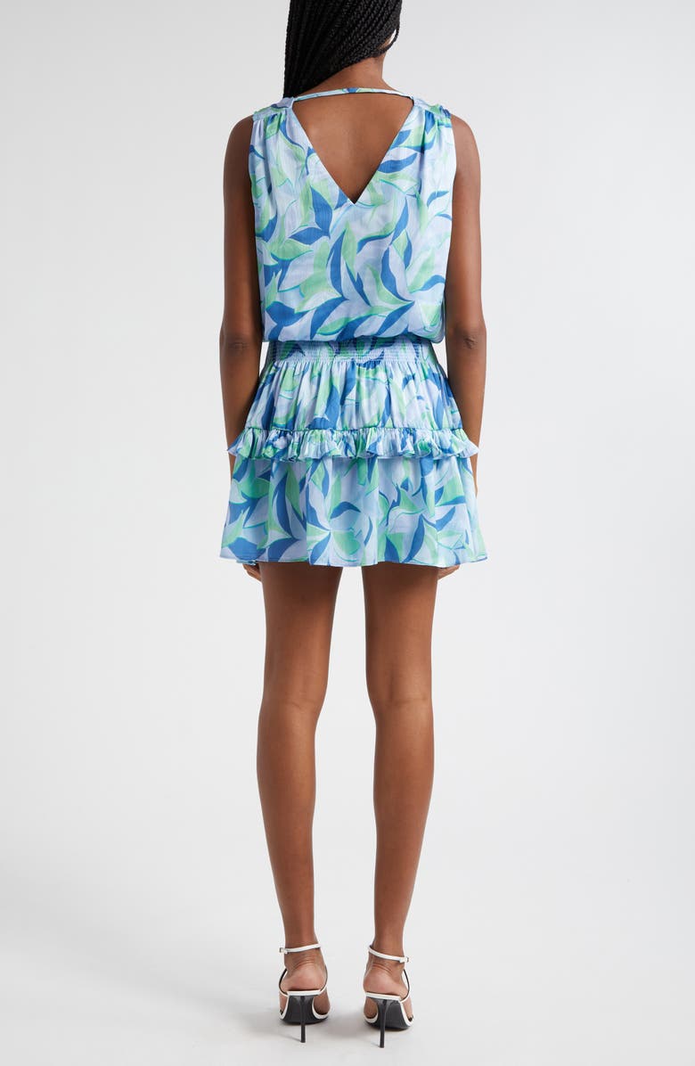 Ramy Brook Leaf Print Sleeveless Minidress, Alternate, color, 