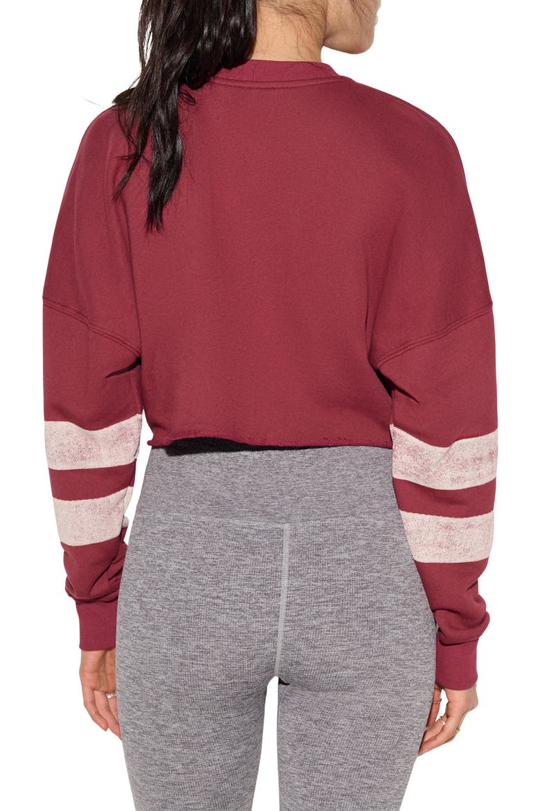 Good Karma 777 Drina Crop Graphic Sweatshirt, Alternate, color, MAHOGANY