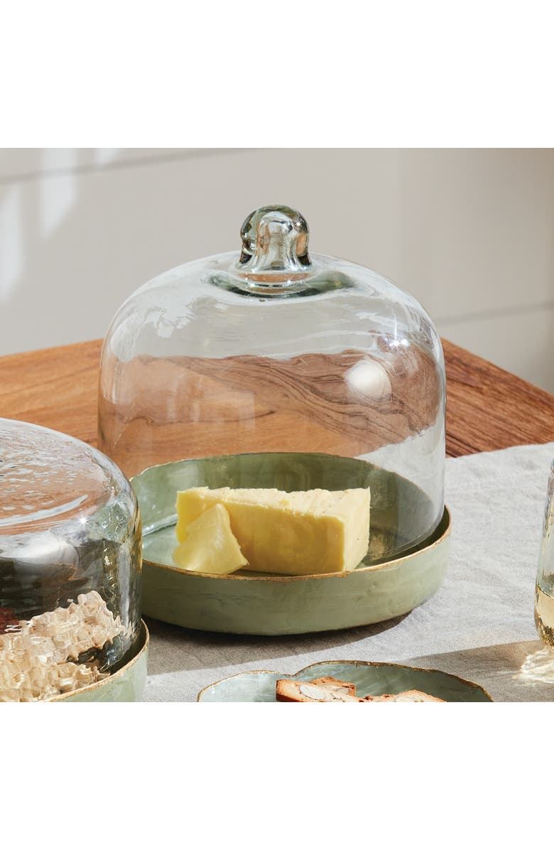 Napa Home & Garden Kammie Tray With Cloche, Alternate, color, Green