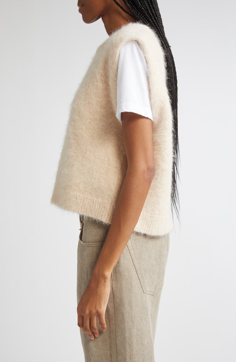 R13 Deep Armhole Alpaca Blend Sweater Vest, Alternate, color, Oatmeal