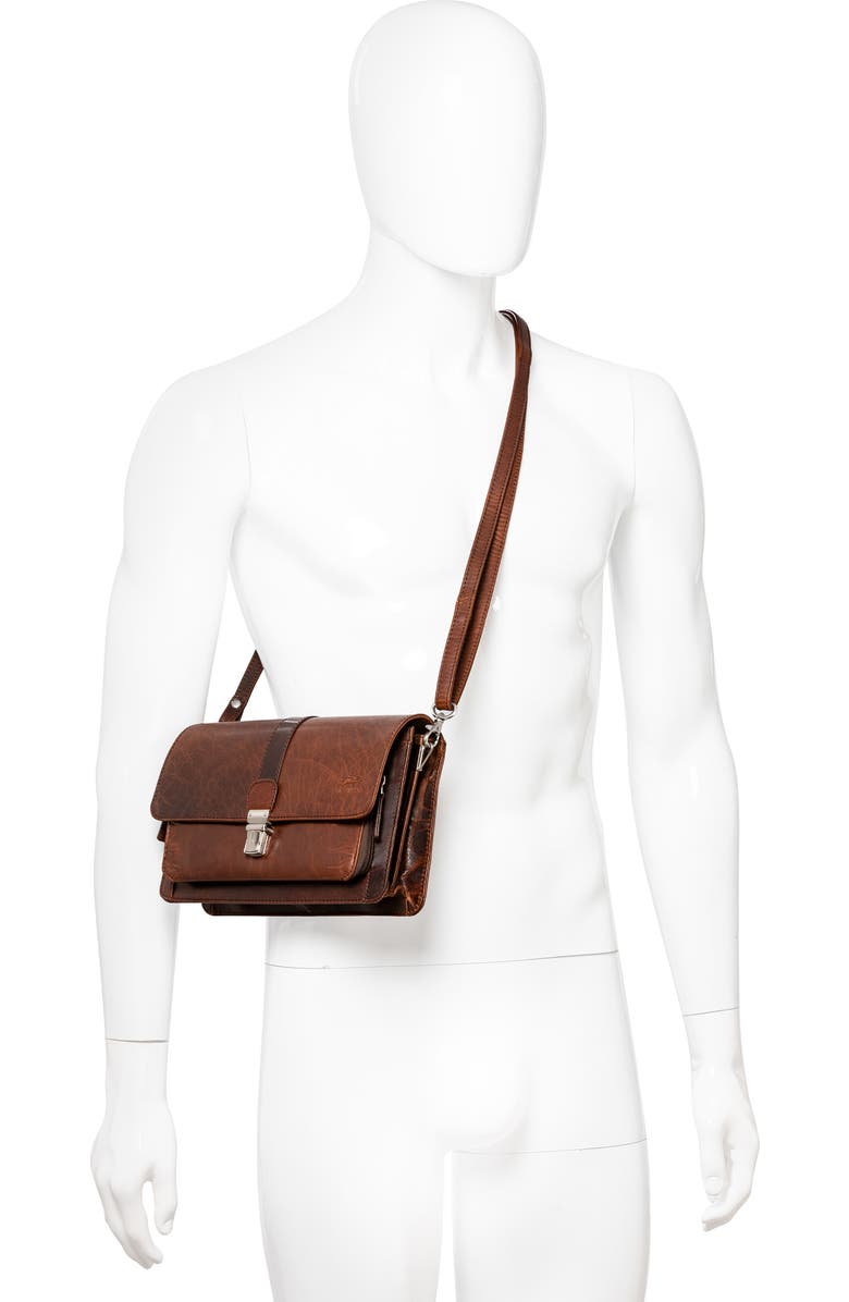 Mancini Buffalo Messenger Bag, Alternate, color, Brown