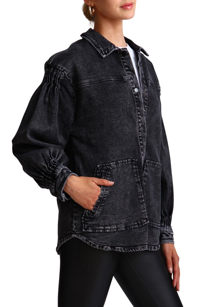 Avec Les Filles Pintuck Denim Shacket, Alternate, color,