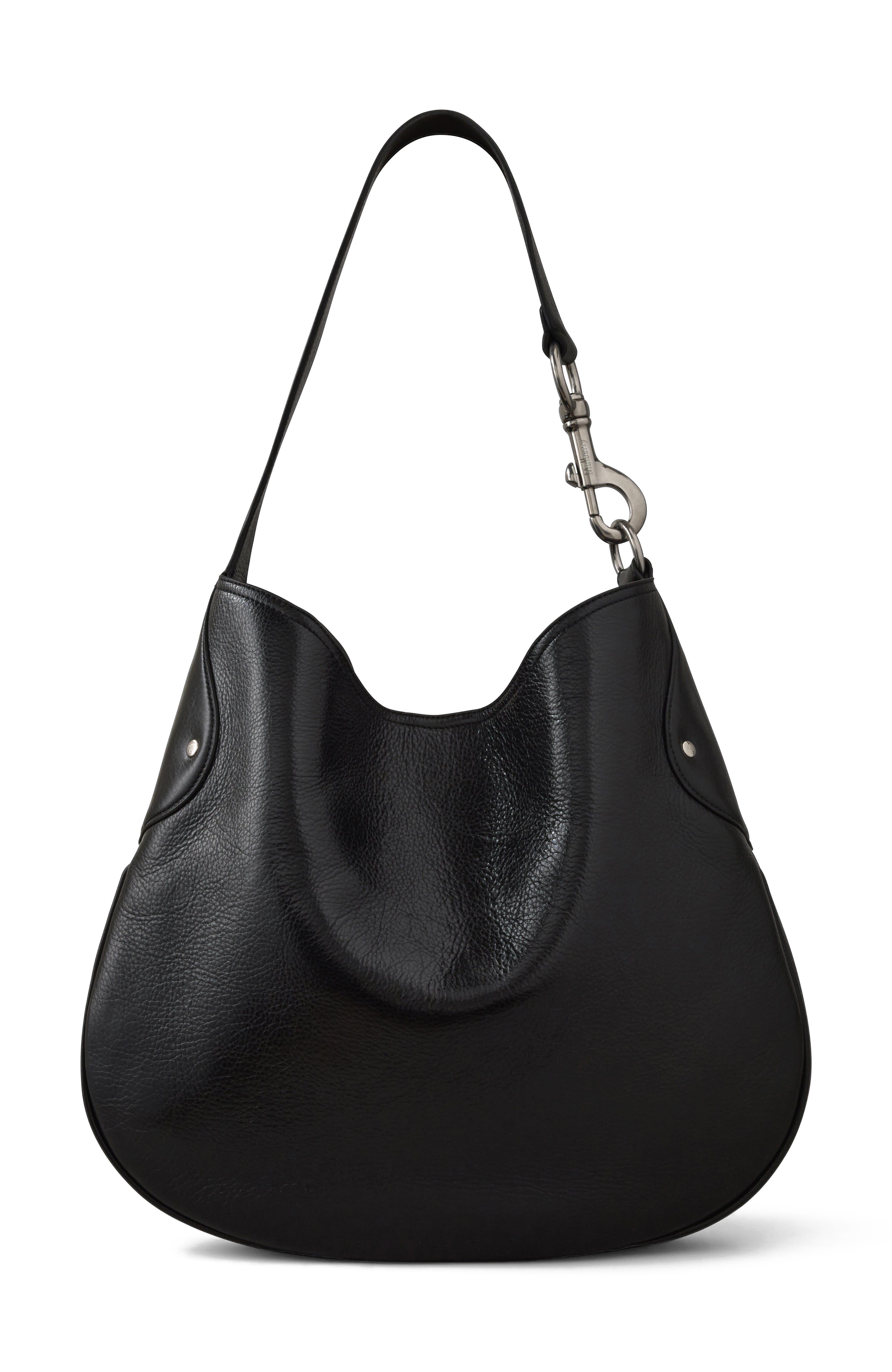 Mulberry Hackney Shoulder Bag, Alternate, color, Black