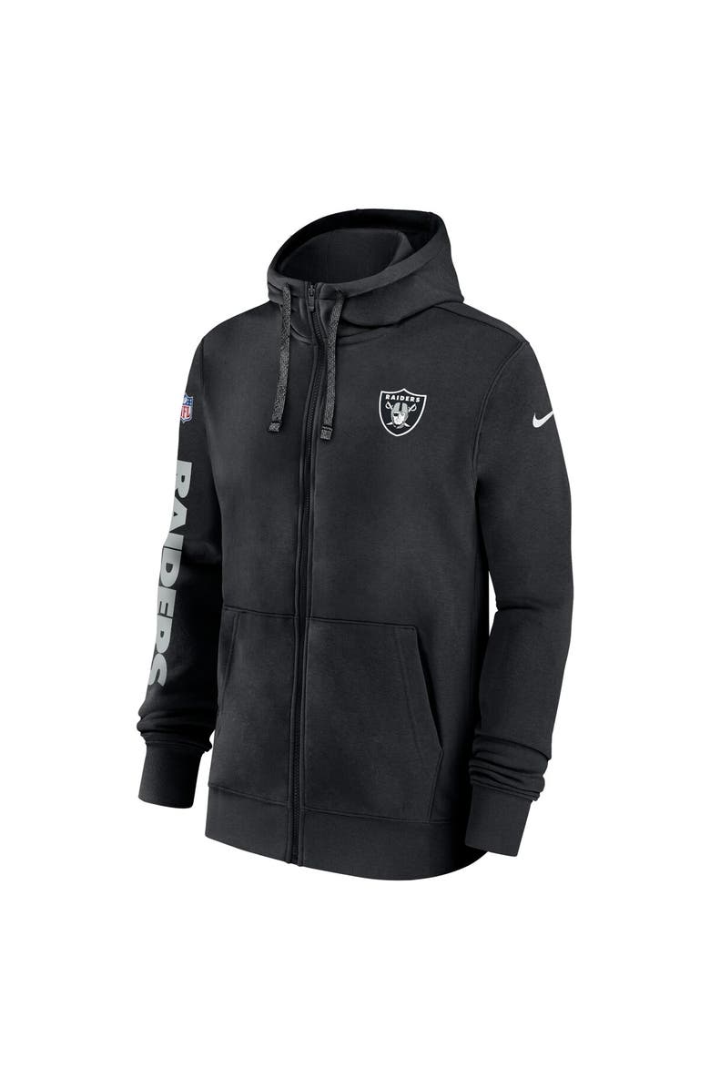 Nike Men's Nike Black Las Vegas Raiders 2024 Sideline Club Full-Zip Hoodie, Alternate, color, 