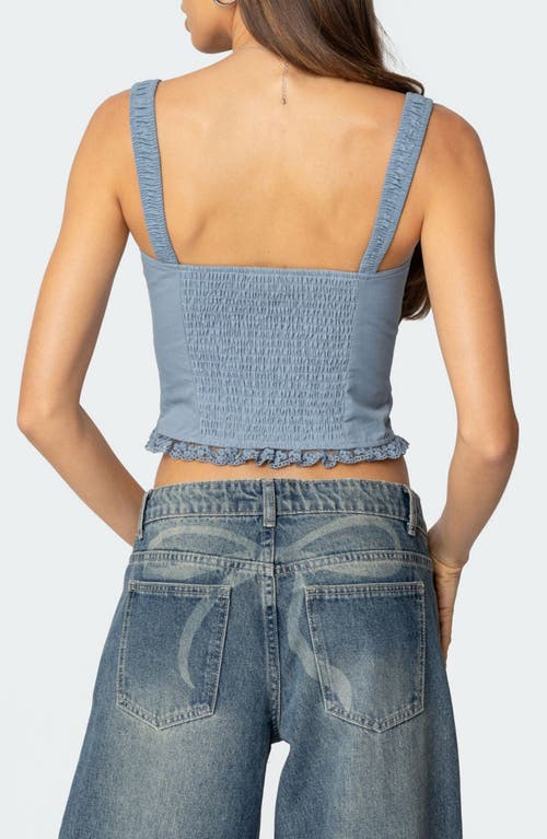 EDIKTED EDIKTED JULIET LACE-UP COTTON CORSET TOP