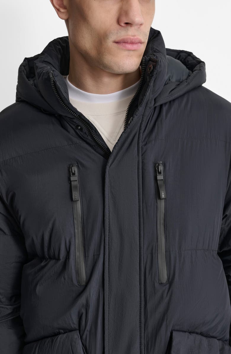 DKNY Zip Front Coat, Alternate, color, Black