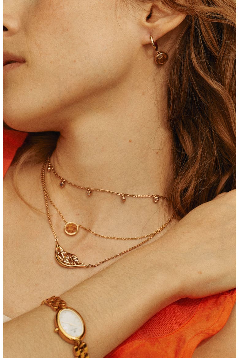 Dawn Star Pendant Necklace, Alternate, color, Gold