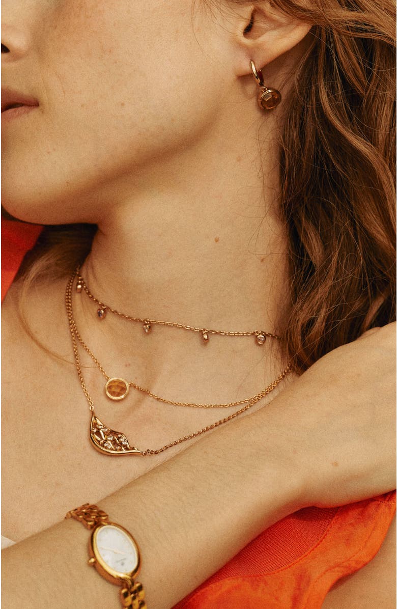 RETRO CHIC Dawn Star Pendant Necklace, Alternate, color, Gold