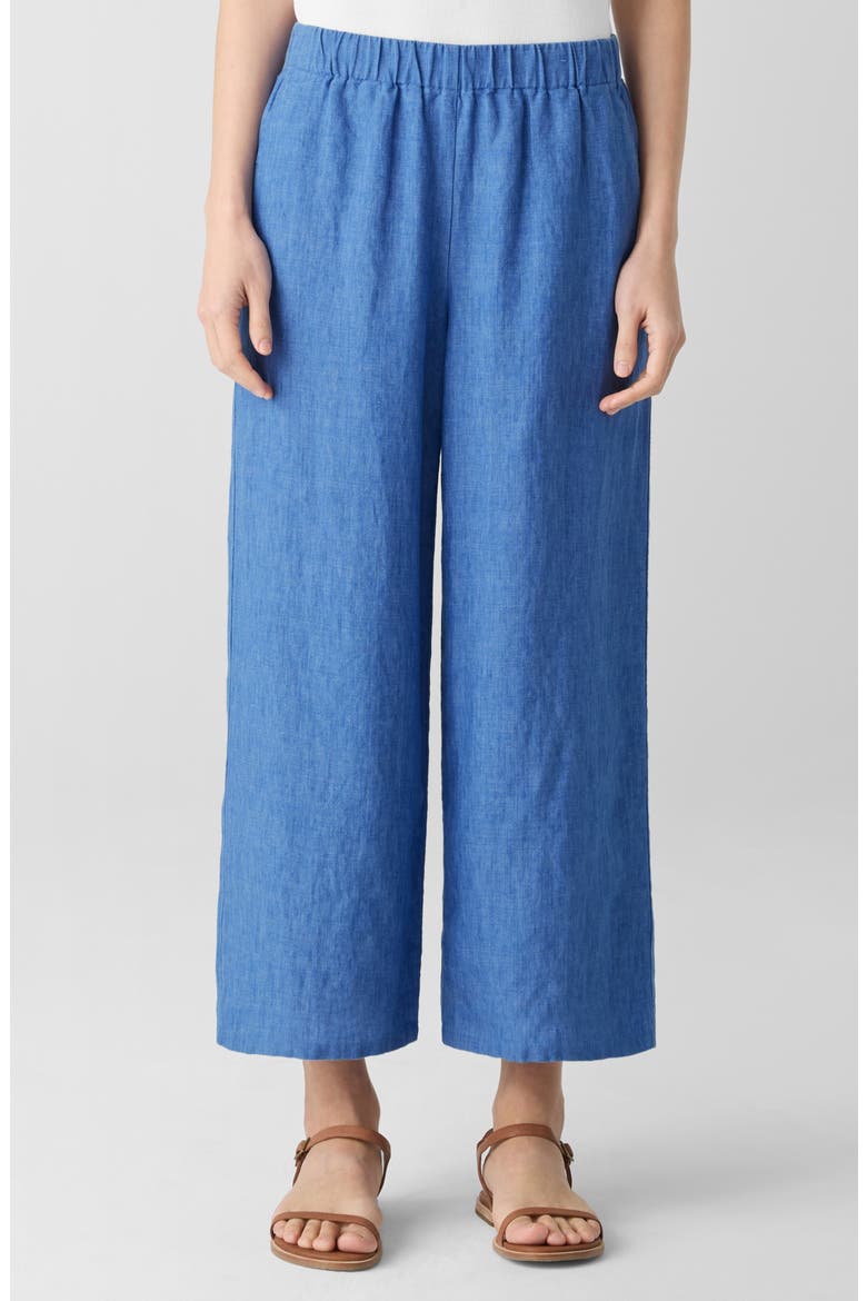 Organic Linen Crop Wide Leg Pants, Main, color, ULTMA