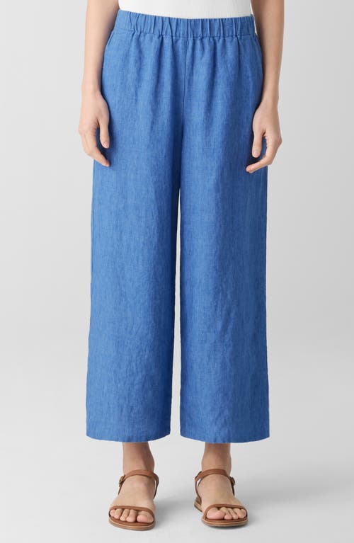 EILEEN FISHER EILEEN FISHER ORGANIC LINEN CROP WIDE LEG PANTS 
