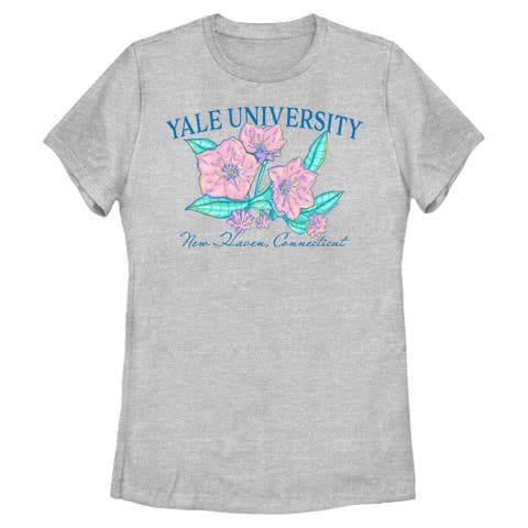 Women's Yale University Floral School Logo  Graphic T-Shirt