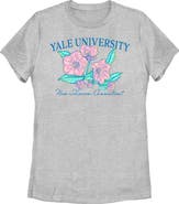 Yale University Women's Yale University Floral School Logo  Graphic T-Shirt
