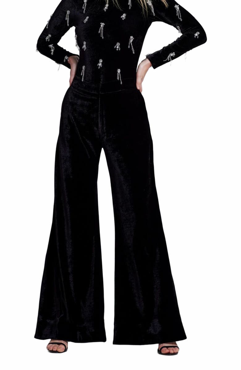 PatBO Velvet Wide Leg Pant, Alternate, color, 