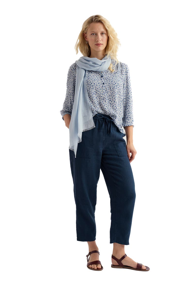 Seasalt Cornwall Sholl Drawstring Tapered Organic Cotton Twill Pants 1140121111280266114011931140124811401209, Alternate, color, Sea Cave