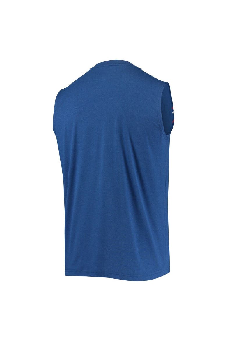 Men's New Era Heathered Royal Chicago Cubs Muscle Tank Top, Alternate, color, Heather Royal