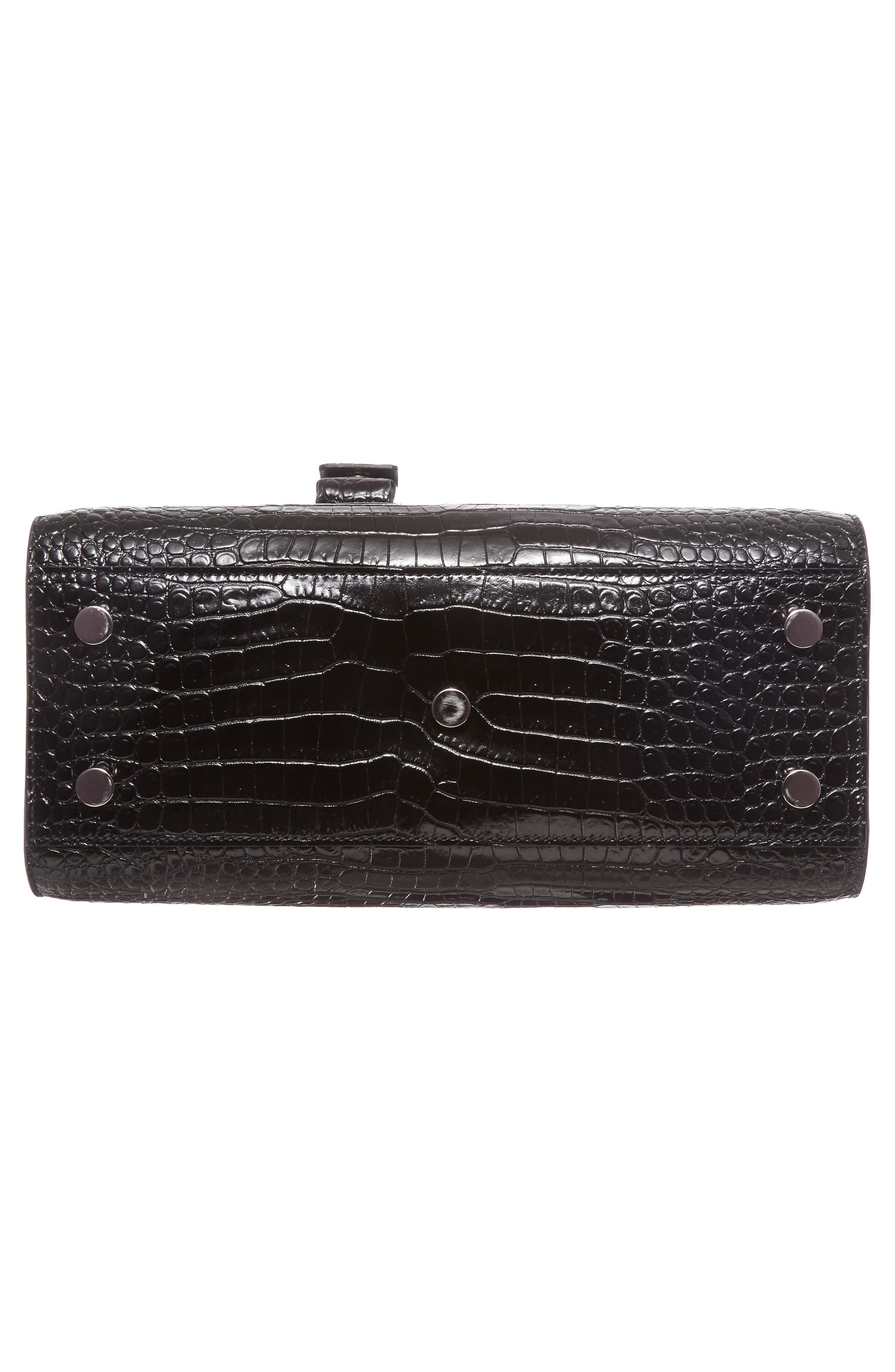Saint Laurent Baby Sac de Jour Croc Embossed Calfskin Leather Tote, Alternate, color, 