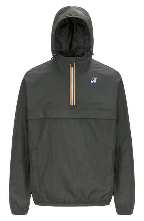 K-way Le Vrai 4.0 Leon Water Repellent Anorak In Green Blackish