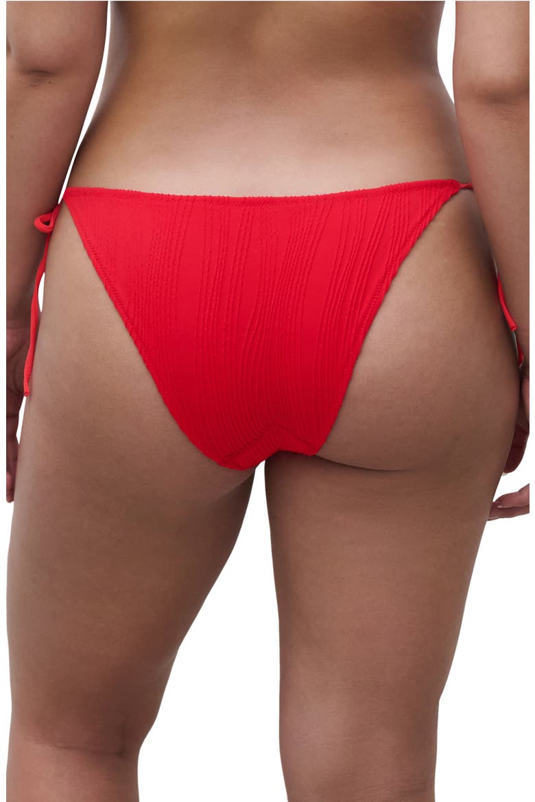 Jacquard Bikini Bottoms, Alternate, color, CHERRY RED