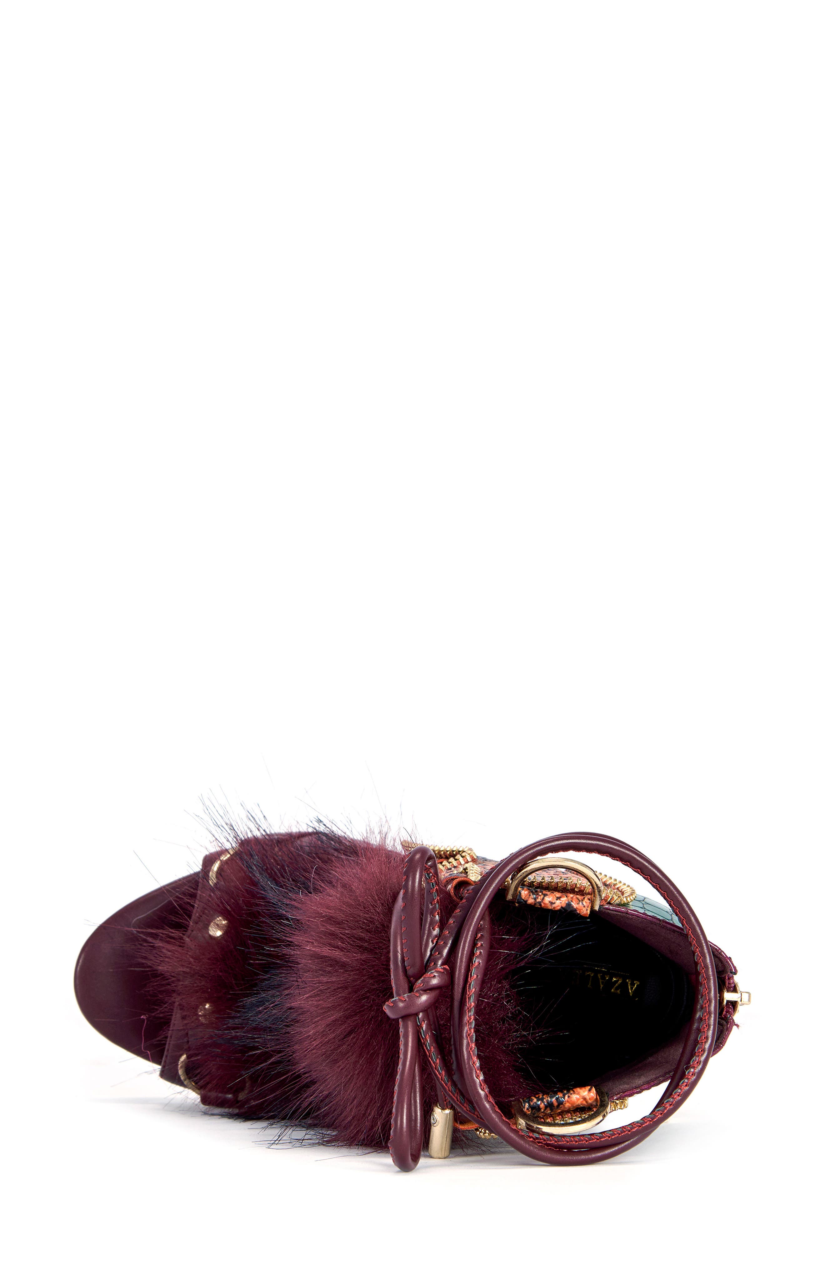 Heather Mixed Media Stiletto Sandal, Alternate, color, BURGUNDY MULTI