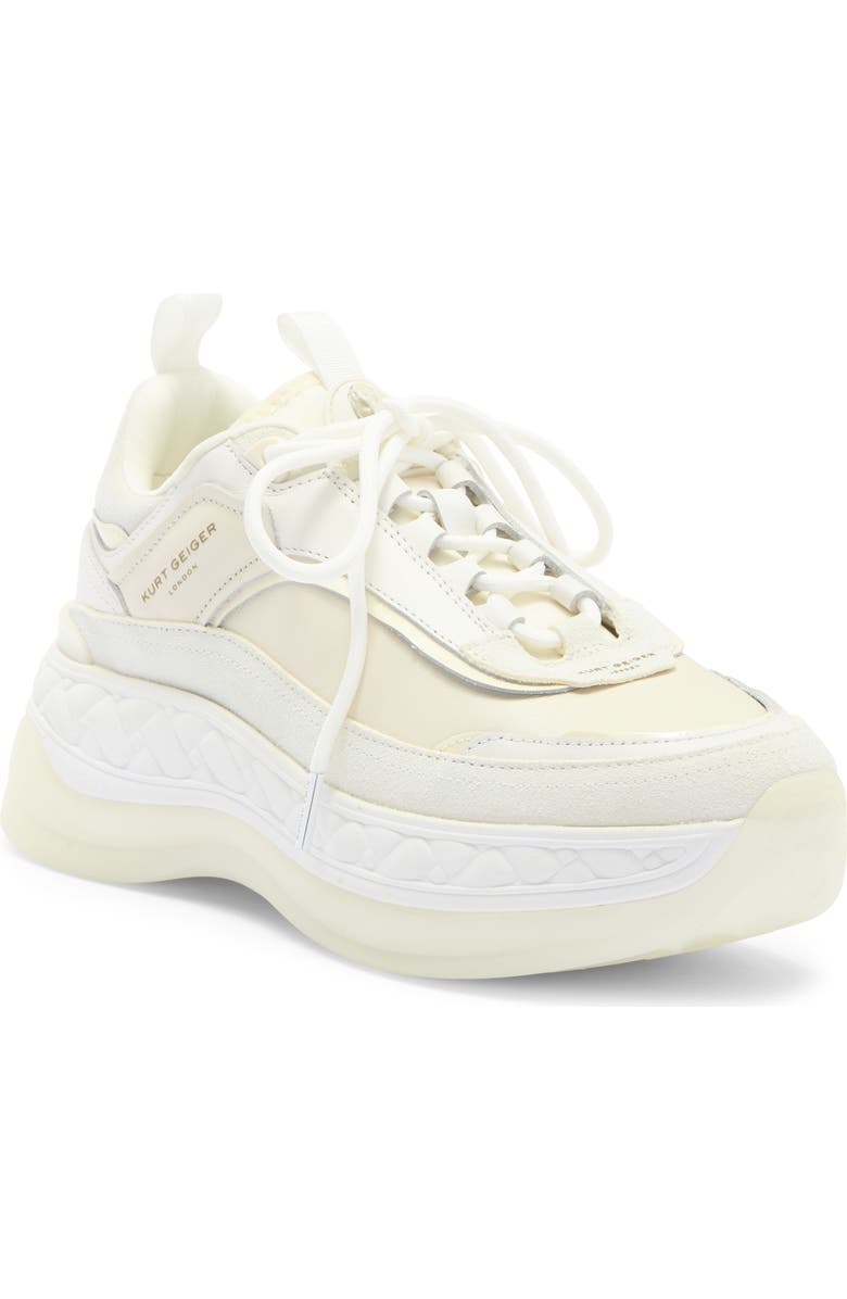 Kurt Geiger London Kensington Pump Platform Sneaker, Main, color, White