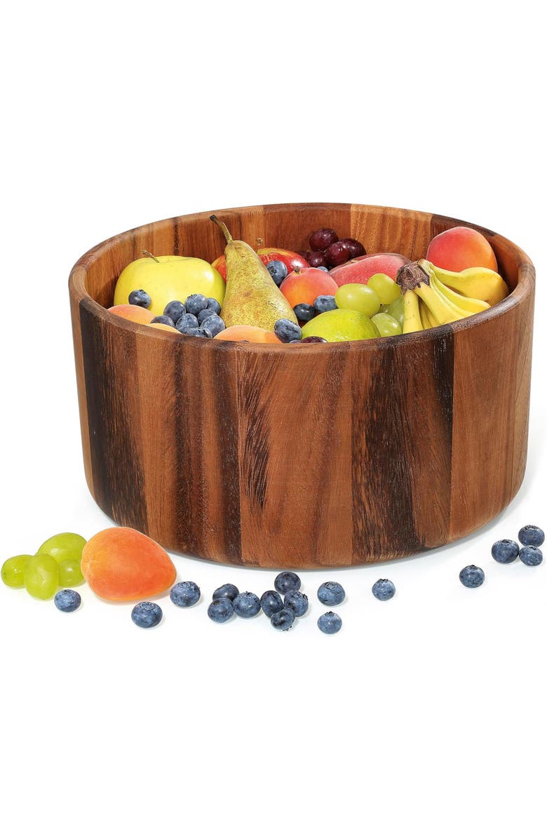 ZASSENHAUS Acacia Wood Salad Serving Bowl, Large, Alternate, color, Brown
