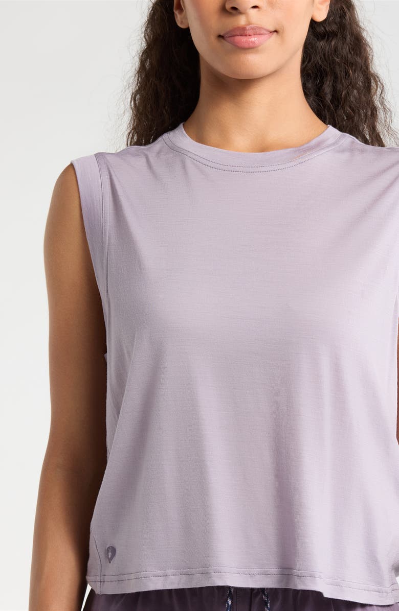 Smartwool Active Ultralite Crop Tank, Alternate, color, Purple Storm