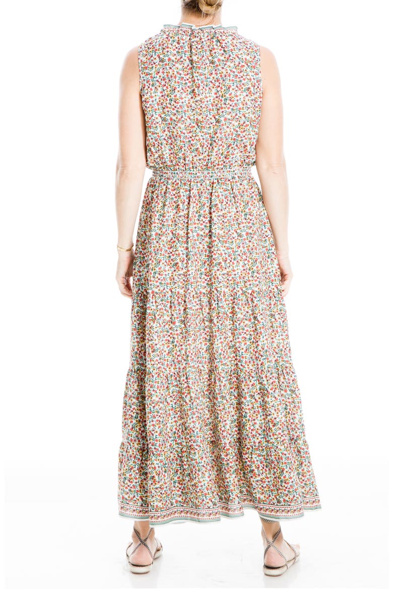 Sleeveless Floral Print Maxi Dress, Alternate, color, IVCRGLBO