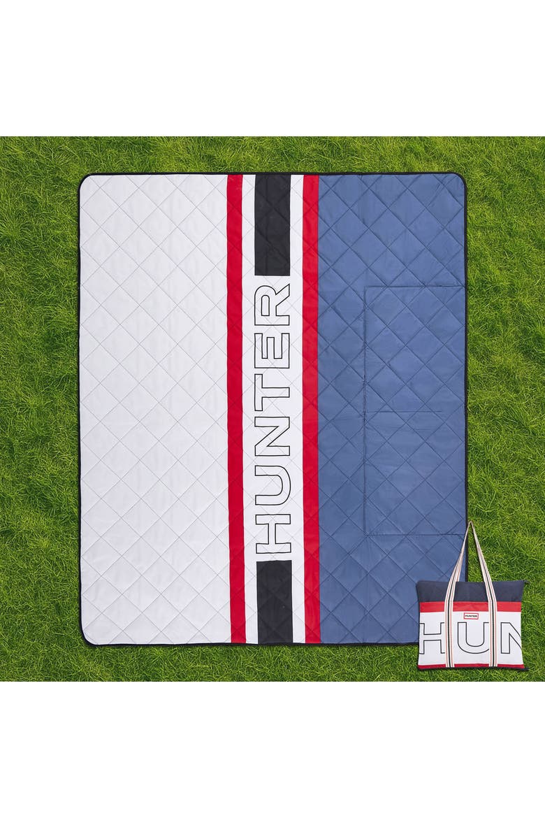 Outdoor Blanket, Alternate, color, Hunter Stripe