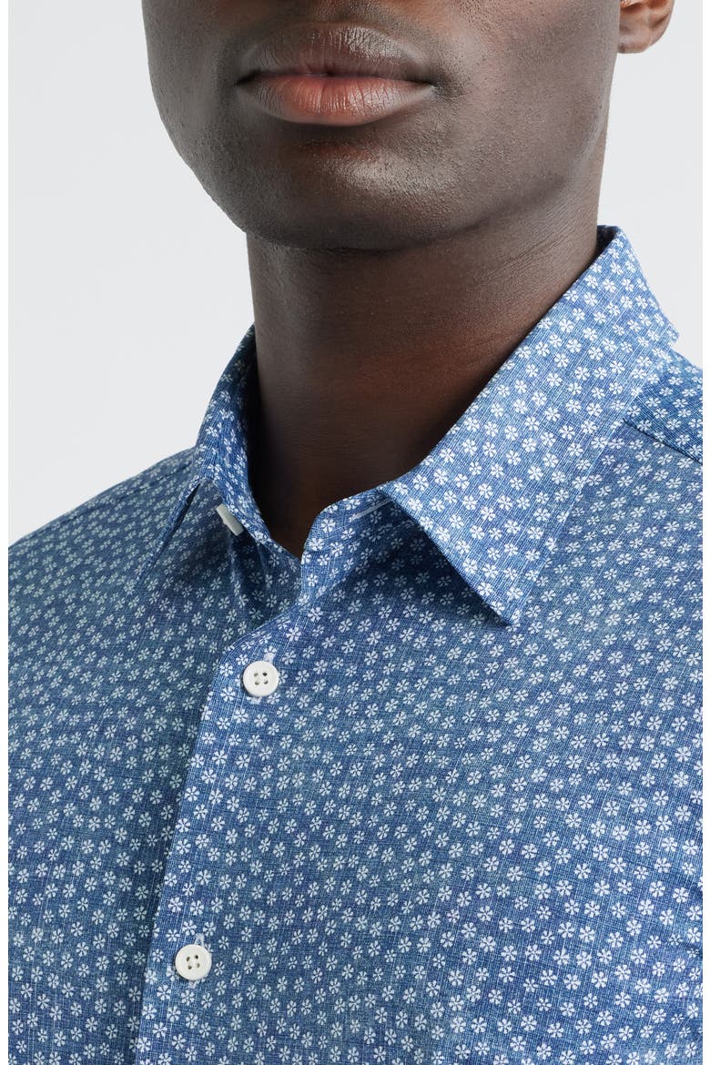 Roan Ken Short Sleeve Button-Up Shirt, Alternate, color, DARK BLUE