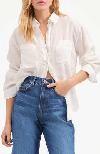 Veronica Beard Gil Linen Button-Up Shirt