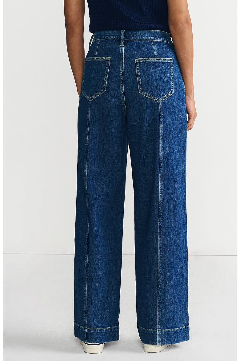 Soft Denim High Rise Wide Leg Utility Jeans, Alternate, color, Crawford Wash