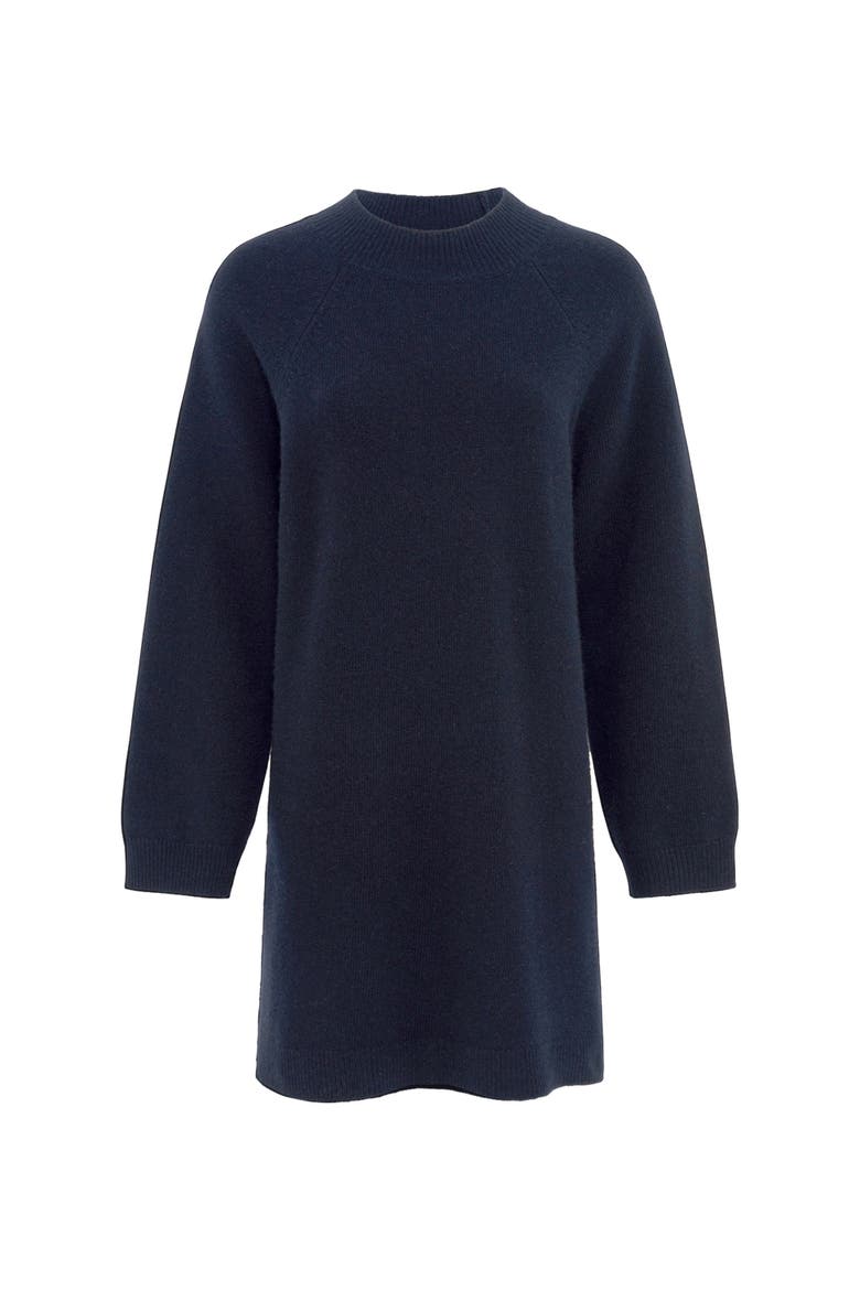 Lysan Long Sleeve Knitted Dress, Alternate, color, Navy Blue