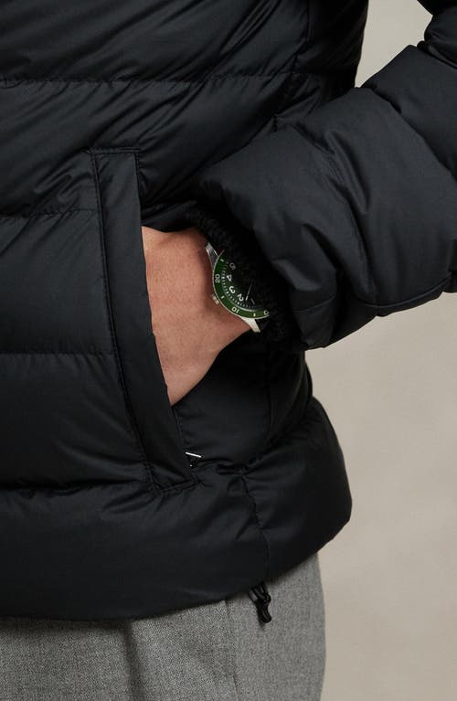 Polo Ralph Lauren The Colden Herringbone Down Jacket In Black