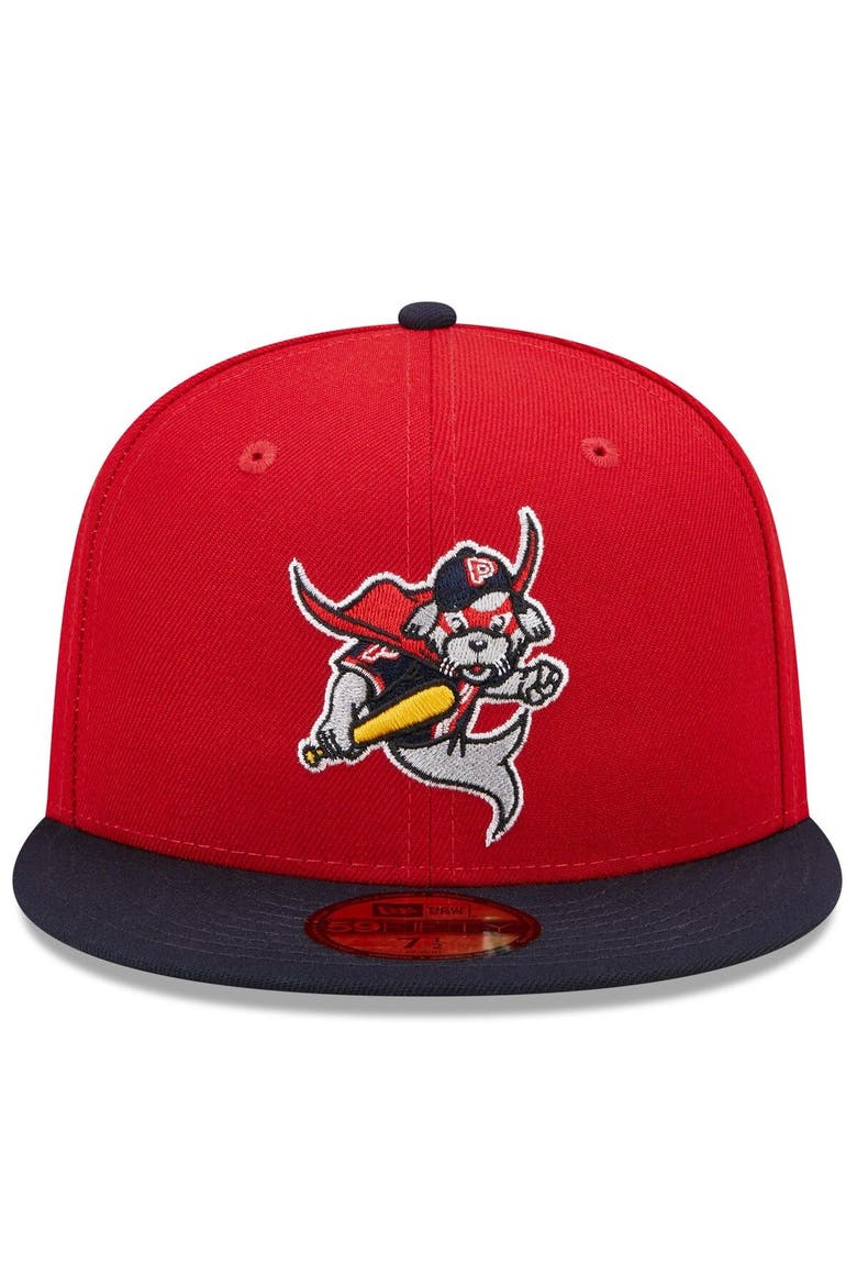 Men's New Era Red/Navy Portland Sea Dogs Marvel x Minor League 59FIFTY Fitted Hat, Alternate, color, Red