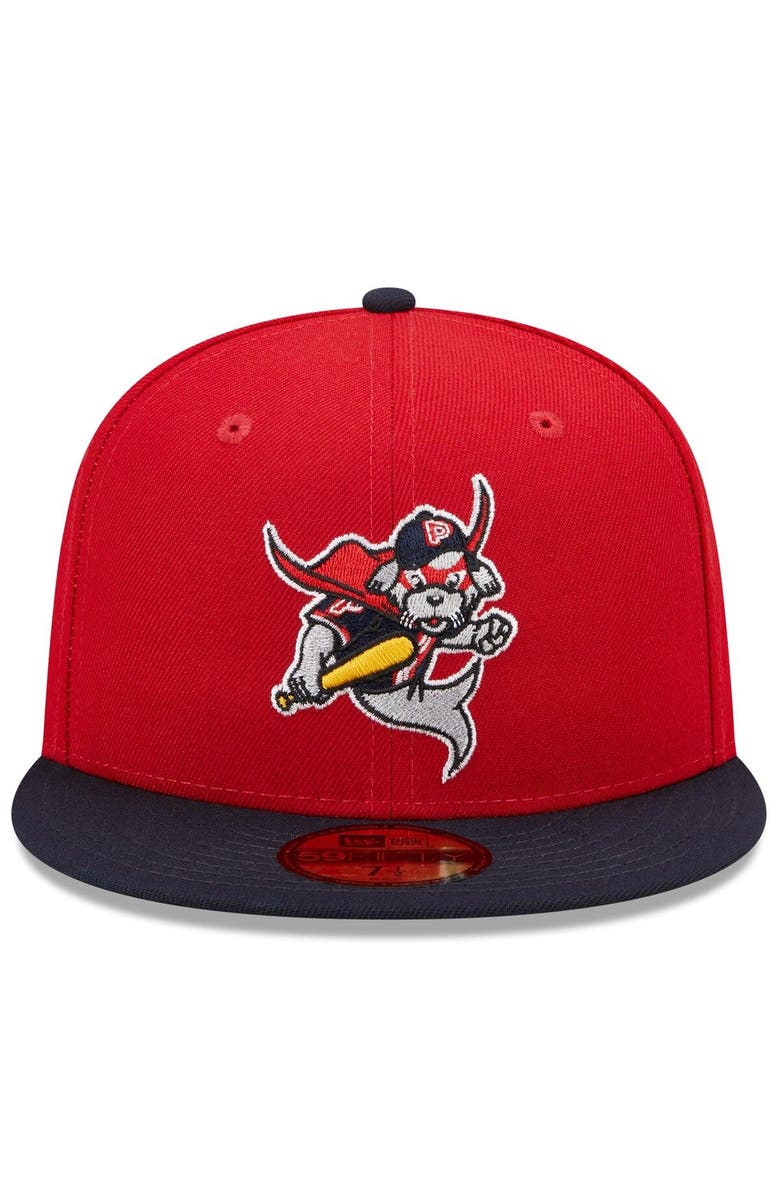 New Era Men's New Era Red/Navy Portland Sea Dogs Marvel x Minor League 59FIFTY Fitted Hat, Alternate, color, Red