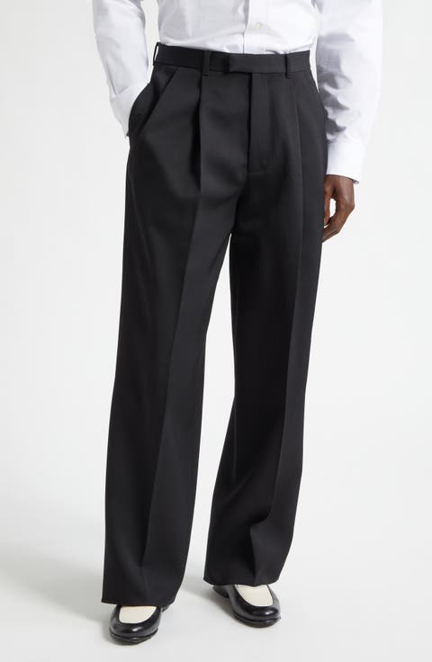 Pleated Cotton Pants