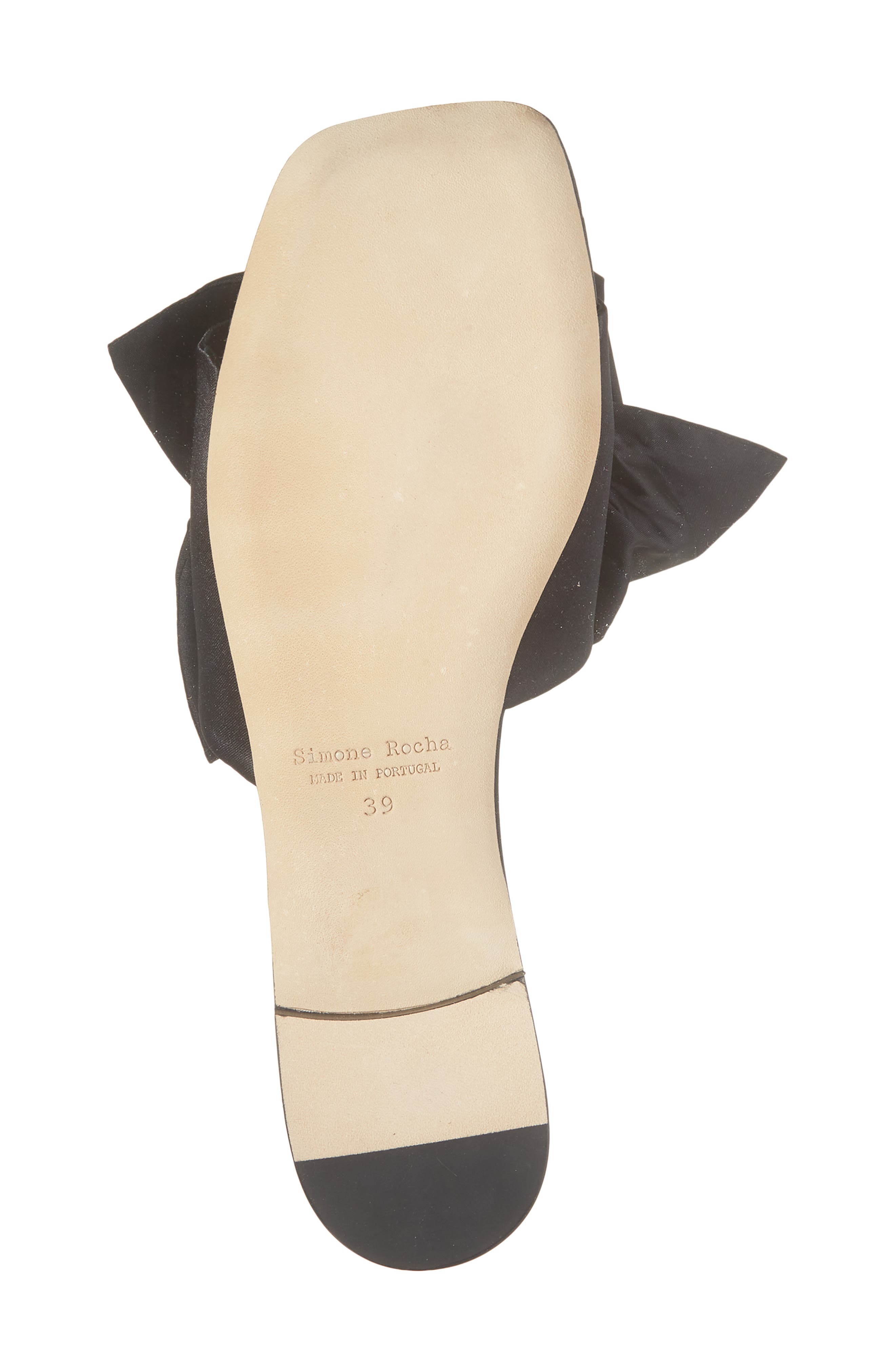 Simone Rocha Pressed Rosette Slide Sandal, Alternate, color, Black/ Black